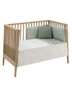 Juego 2 PCS. Colcha I-V. Cuna 60 Calma Verde 60x120x3cm...