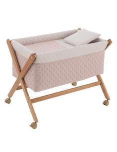 Minicuna Tijera Madera Tender Blush/Natural 55x87x74cm...