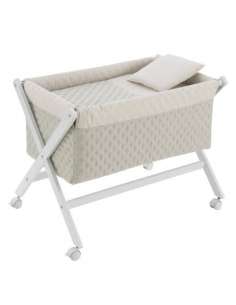 Minicuna Tijera Madera Tender Mint/Blanco 55x87x74cm...