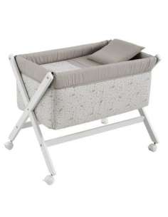 Minicuna Tijera Madera Abete Beige/Blanco 55x87x74cm...