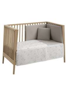 Juego 2 PCS. Colcha I-V. Cuna 60 Abete Beige 60x120x3cm...