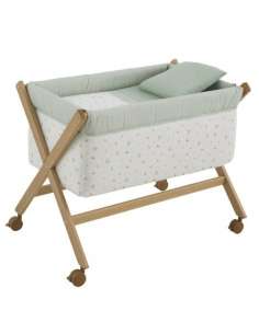 Minicuna Tijera Madera Ardi Verde/Natural 55x87x74cm...
