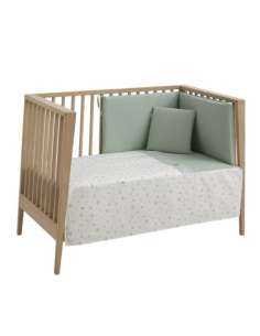 Juego 2 PCS. Colcha I-V. Cuna 60 Ardi Verde 60x120x3cm...