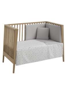 Juego 2 PCS. Colcha I-V. Cuna 60 Ardi Gris 60x120x3cm...