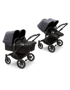 Cochecito Duo Donkey 5 Gemelar con Chasis en negro y base... 2
