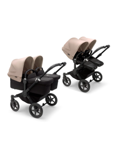 Cochecito Duo Donkey 5 Gemelar con Chasis en negro y base... 2