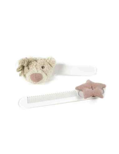 Set de cepillo y peine Amelie rosa 74183