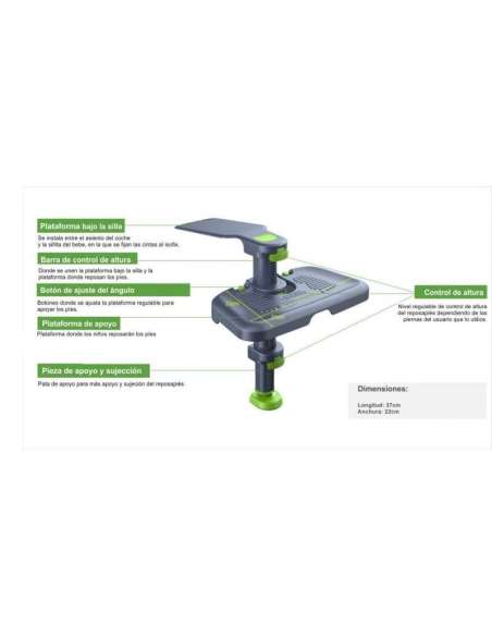 REPOSAPIÉS PARA SILLA DE AUTO MARK LEONE 3