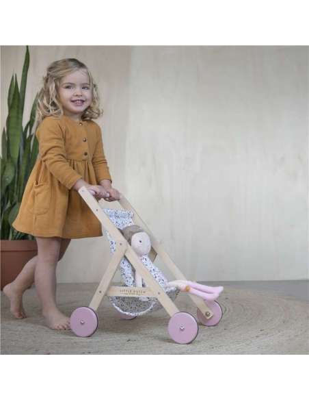 COCHECITO DE MUÑECAS FLORES LITTLE DUTCH