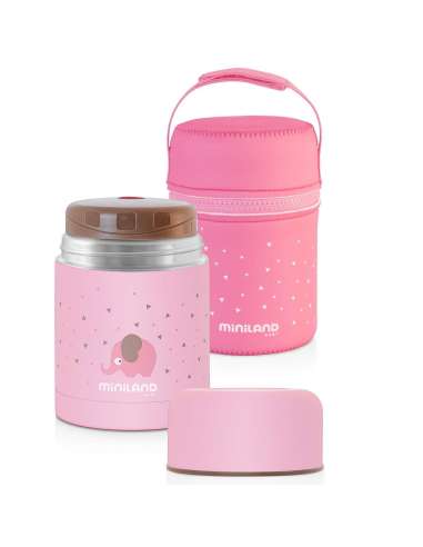 Termo para Sólidos Miniland Baby Silky Food Thermos (600 ml.) rosa