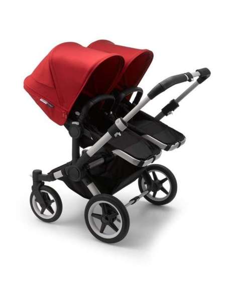 Bugaboo Donkey 3 Gemelar Chasis Aluminio/Base Negro Completo