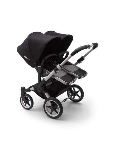 Bugaboo Donkey 3 Gemelar Chasis Aluminio/Base Gris Melange Completo