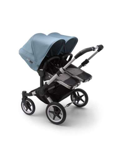 Bugaboo Donkey 3 Gemelar Chasis Aluminio/Base Gris Melange Completo