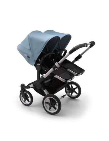 Bugaboo Donkey 3 Gemelar Chasis Aluminio/Base Negro Completo