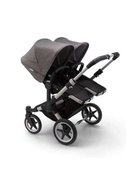 Bugaboo Donkey 3 Gemelar Chasis Aluminio/Base Negro Completo