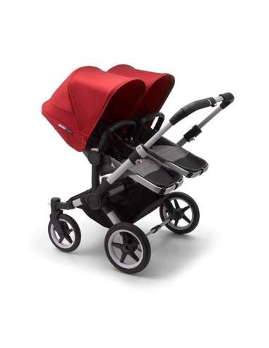 Bugaboo Donkey 3 Gemelar Chasis Aluminio/Base Gris Melange Completo