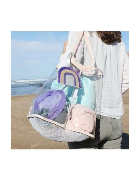 BOLSO DE PLAYA PLAY AND STORE TALLYTATE TRANSPARENTE