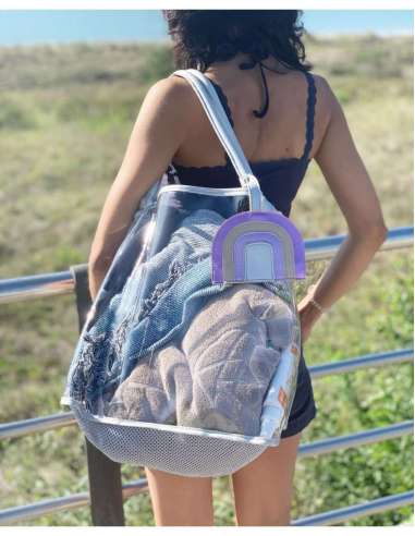 BOLSO DE PLAYA PLAY AND STORE TALLYTATE TRANSPARENTE