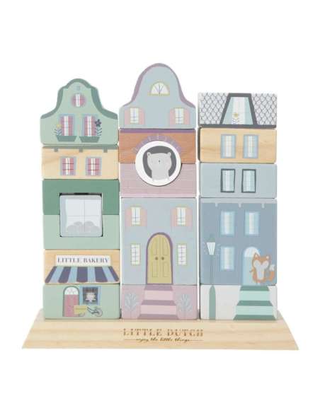 BLOQUES DE EDIFICIOS ADVENTURE AZUL LITTLE DUTCH