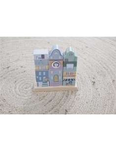 BLOQUES DE EDIFICIOS ADVENTURE AZUL LITTLE DUTCH 2