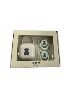 TOUS BABY PORTACHUPETES + PACK DE 2 CHUPETES 2