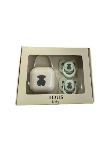 TOUS BABY PORTACHUPETES + PACK DE 2 CHUPETES