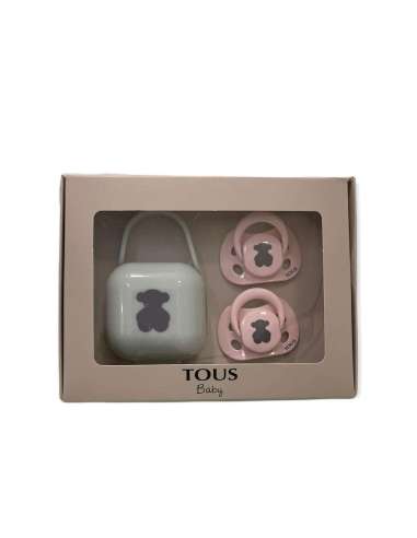 TOUS BABY PORTACHUPETES + PACK DE 2 CHUPETES