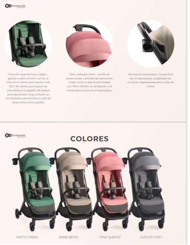 Silla de paseo Nubi 2 Kinderkraft gris